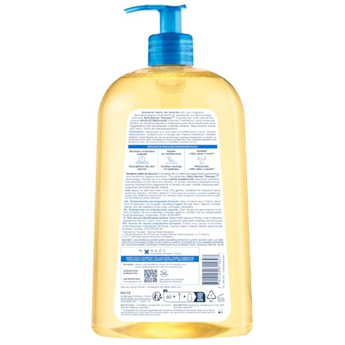 Bioderma Atoderm Shower Oil, Cleansing Oil For Face & Body, Nourishing Cleansing Oil For Dry to Atopic Sensitive Skin For Softer & Smooth Skin For Your Whole Family