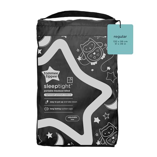 Tommee Tippee Sleeptime Portable Blackout Blind with Suction Cups, Adjustable and Lightweight, Regular, 130 x 99cm