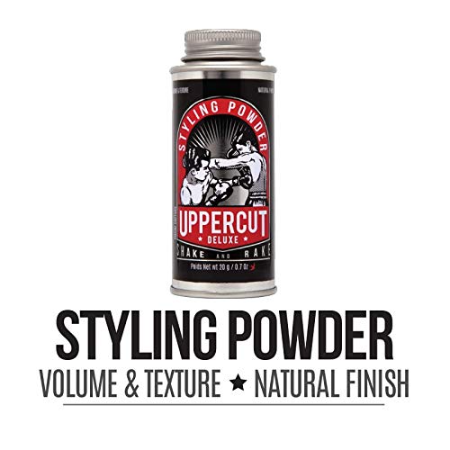 Uppercut Deluxe Hair Styling Powder, Hair Texture Power to Add Texture and Volume, Light Flexible Hold and Natural Matte Finish Mens Hair Product 20g