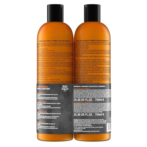 Bed Head by TIGI | Colour Goddess Shampoo and Conditioner Set | Professional Hair Treatment For Coloured Hair | Nourishing And Moisturising | 750 ml (Pack of 2)