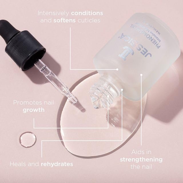 JESSICA Phenomen Cuticle Oil for Nails, Intensive Moisturiser, Natural Jojoba, Almond and Rice Oils, Heals, Rehydrates, 14.8ml