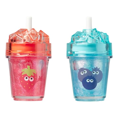 Tinc Scented Sparkly Lip Gloss - Ice Design - Delicious Scents: Strawberry and Blueberry - Lip Moisturising - Gift Idea - 2 in Pack