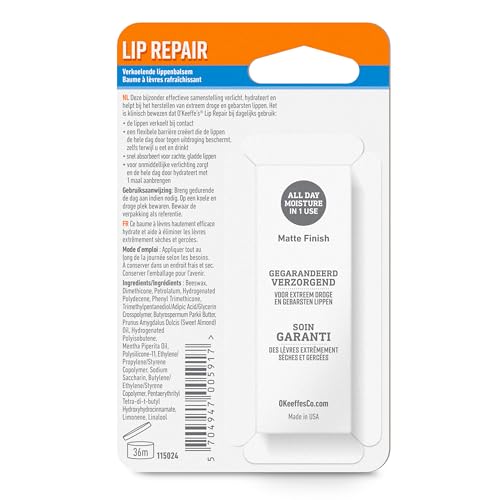 O'Keeffe's Lip Repair Cooling Relief Lip Balm 4.2g (Pack of 3)