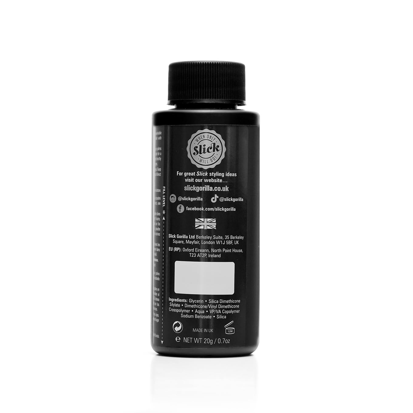 Slick Gorilla Hair Styling Texturizing Powder – 0.70 oz (20g) for Volume, Matte Finish, and All-Day Hold