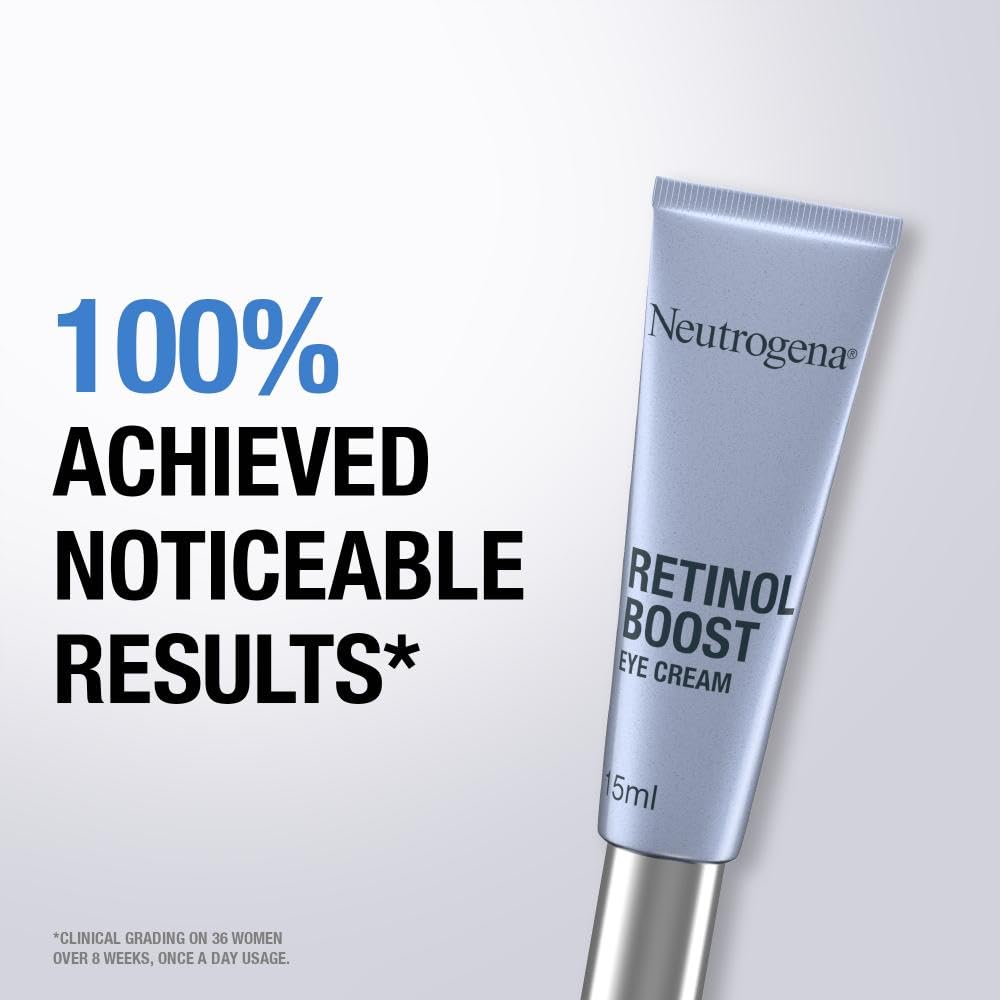 Neutrogena Retinol Boost Eye Cream (1x 15ml), Fragrance-Free Eye Cream for Ageing Skin, Under-Eye Treatment with Retinol for Fresher, Younger-Looking Skin