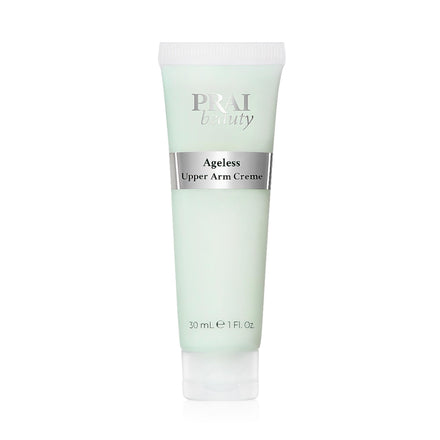 PRAI Ageless Upper Arm Creme 110ml - Advanced Firming & Anti-Ageing Body Cream - Moisturising & Tightening Lotion - With Caffeine & Caprylic/Capric Triglycerides - Tones Loose, Saggy Skin - Mint Scent