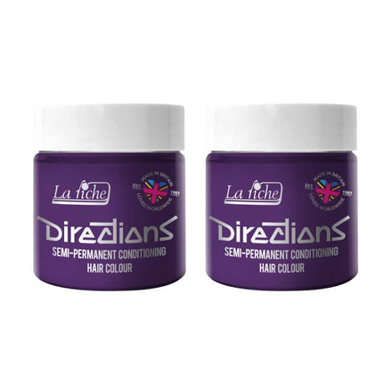 2x La Riche Directions Semi-Permanent Hair Color 100ml Tub - Violet