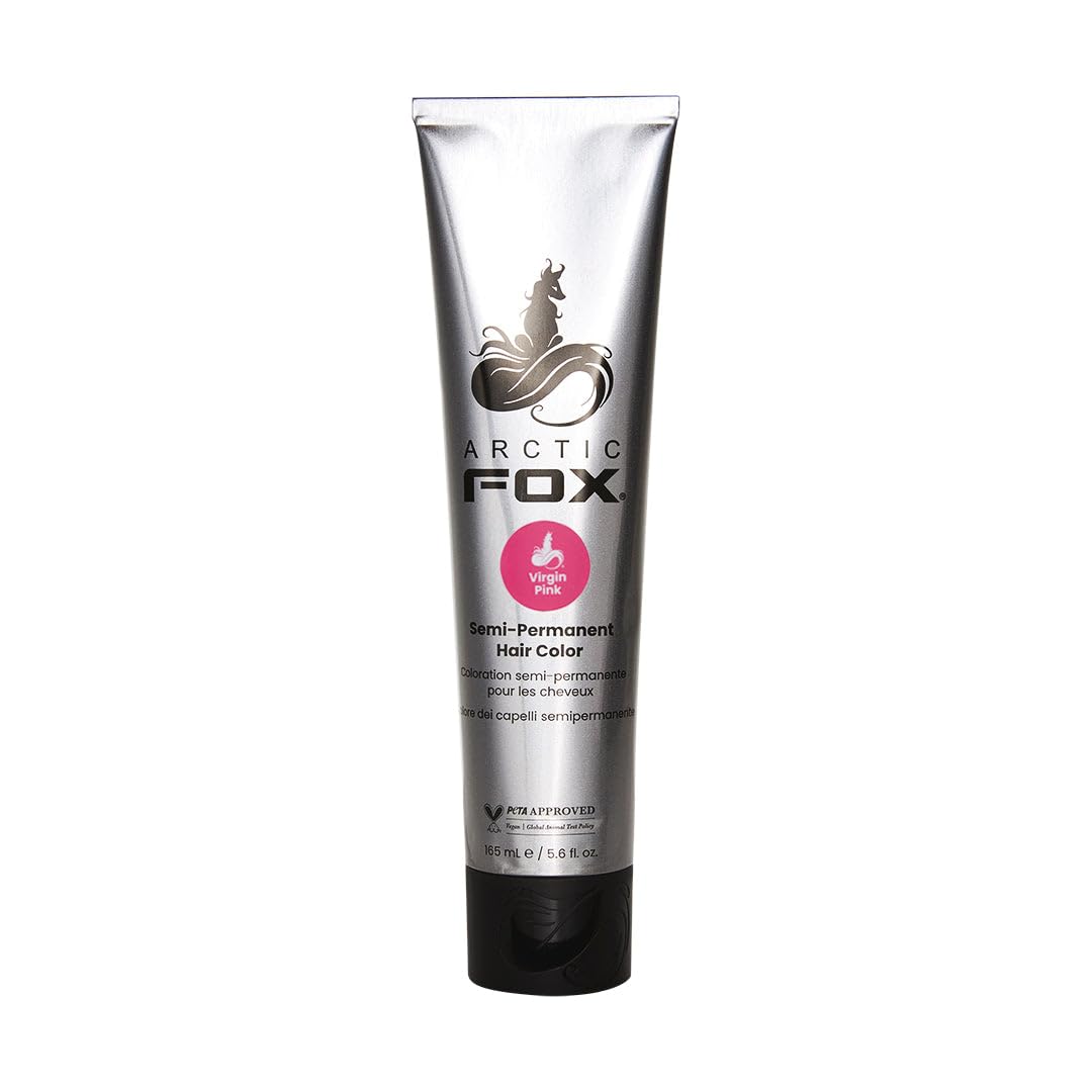 ARCTIC FOX 100% Vegan & Cruelty Free Vibrant Semi Permanent Hair Colour Dye - Virgin Pink 165 ml e