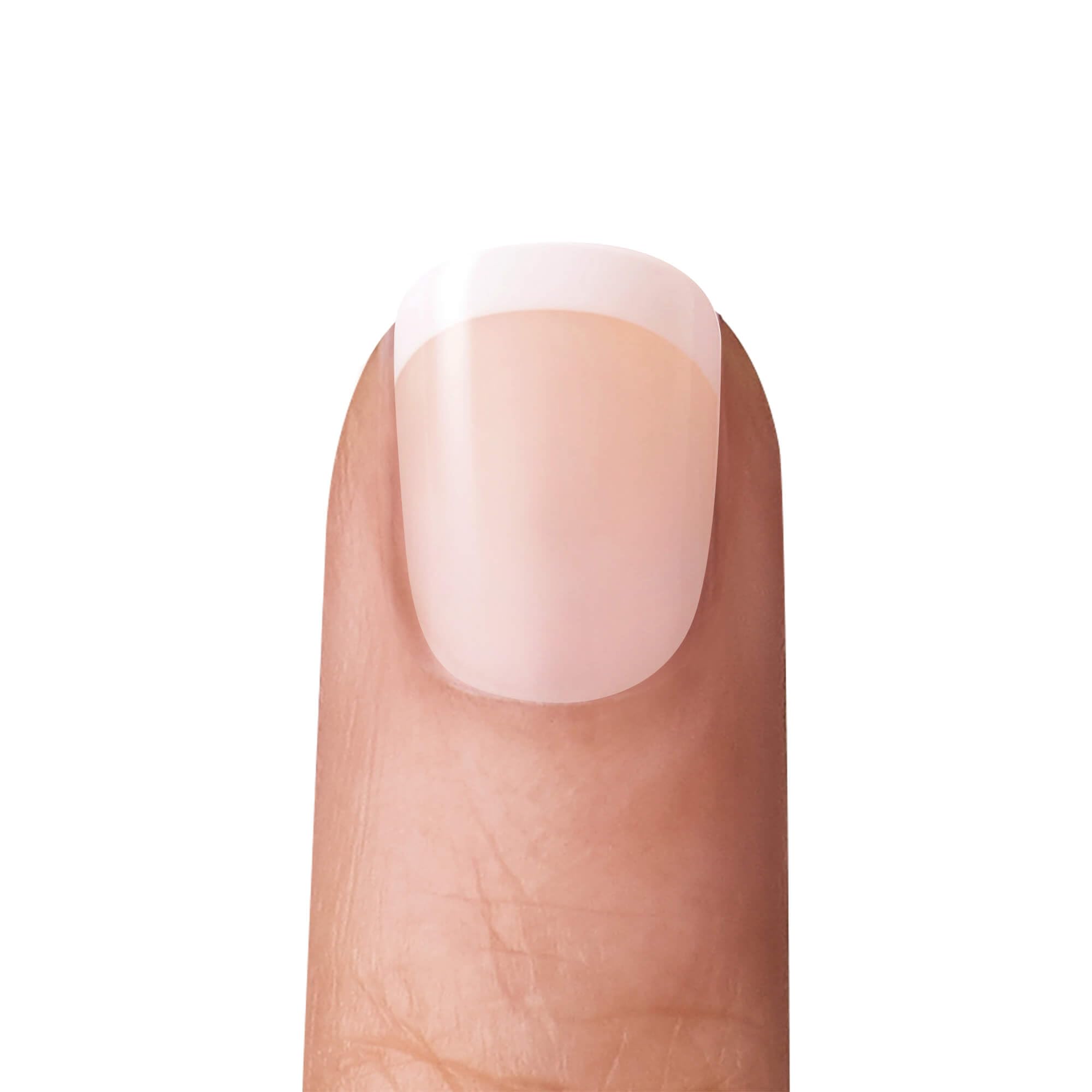 KISS Salon Acrylic, Press-On Nails, Nail glue included, 'Crush Hour', French, Petite Size, Squoval Shape, Includes 28 Nails, 2g Glue, 1 Manicure Stick, 1 Mini File
