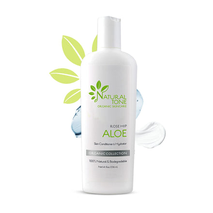 Natural Tone Organic Skincare Rosehip Aloe Lotion Skin Conditioner and Hydrator 236ml