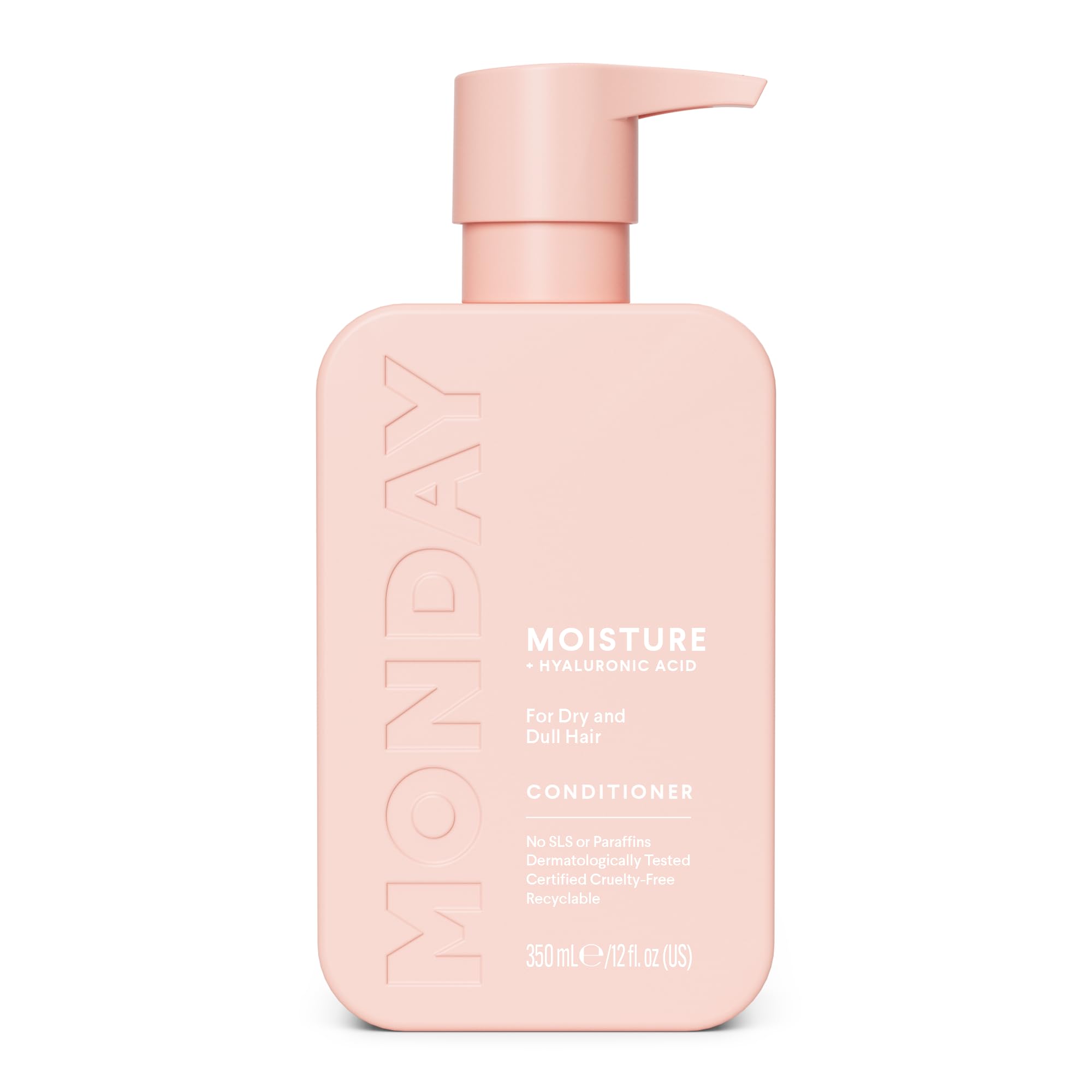 MONDAY 4 x 350 ml Haircare MOISTURE Conditioner with Hyaluronic Acid, Coconut Oil & Shea Butter for Dry & Dull Hair