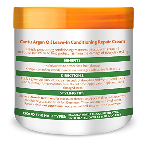 Cantu Argan Oil Leave-In Conditioning Repair, Cream 16 Ounce
