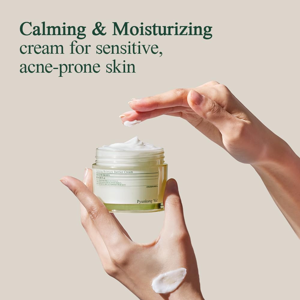 Pyunkang Yul [PKY Calming Moisture Barrier Cream Instantly Soothes Sensitive Skin, Hyaluronic Acid & Ceramide for Hydration, Vegan, Korean Skincare (1.69 Fl. Oz, 50ml)