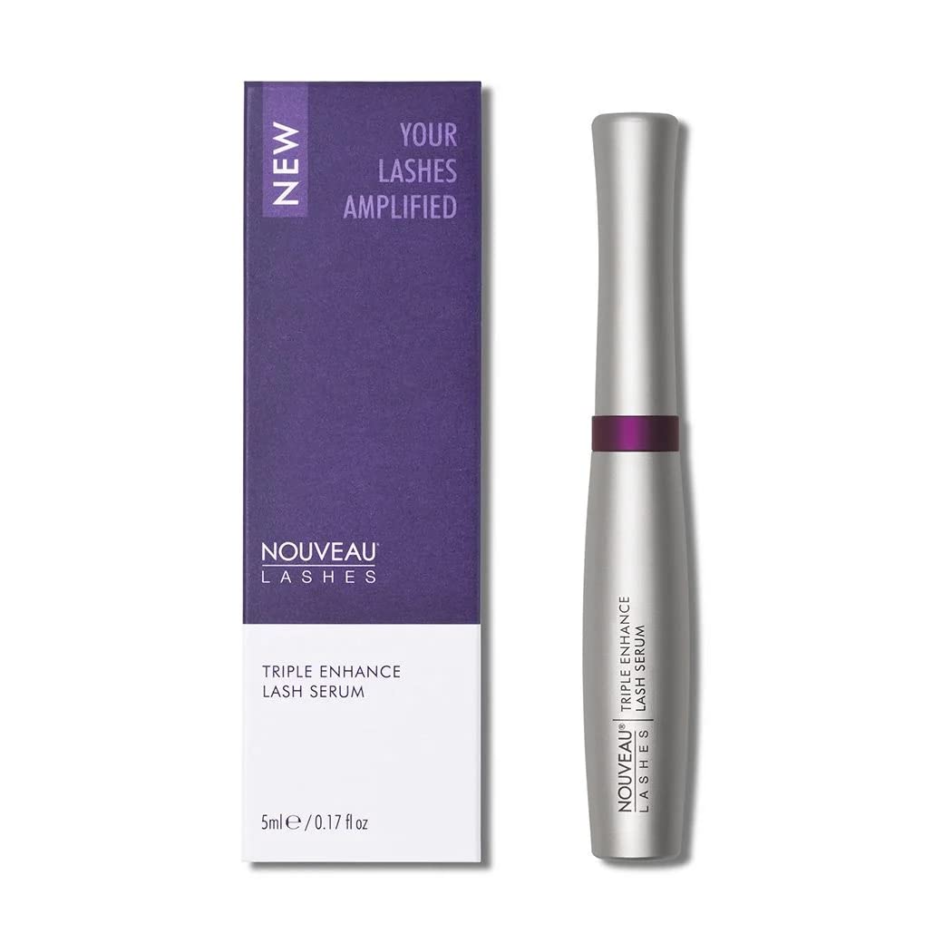 Nouveau Lashes Triple Enhance Lash Serum, Multifunctional Proteins, Triple Peptide Complex, Helps Improve Lash Length, Strength and Volume, Vegan, 5 ml