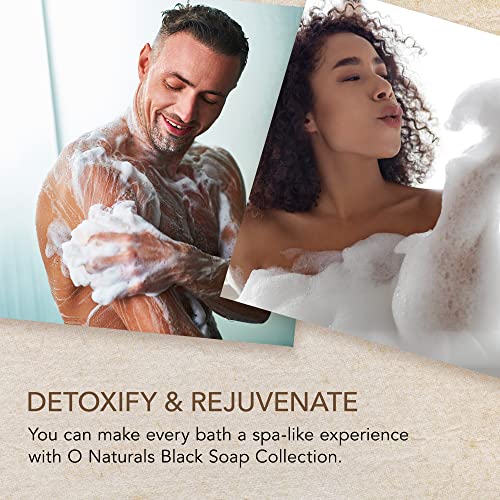 O Naturals 6pack Moisturizing Black Soap - Natural Soap Bar - Body Soap Bars, Face Soap & Hand Soap Shower Soap, Body Wash Bar - Gift for Women