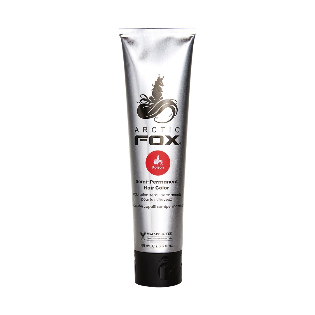 ARCTIC FOX 100% Vegan & Cruelty Free Vibrant Semi Permanent Hair Colour Dye - Poison 165 ml e