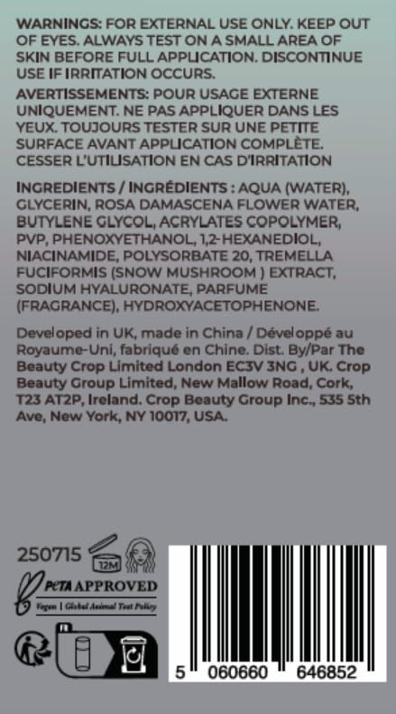 The Beauty Crop Dewy Bounce Seal & Set Mist - Hydrating Setting Spray for Radiant Glow, Smudge Proof, Transfer Resistant, Vegan Friendly - 100 ml
