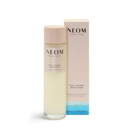 NEOM Organics London – Real Luxury Bath Foam (200ml) | Create Calm with 24 Pure Essential Oils, Delicious Scent
