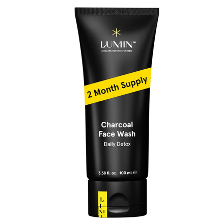 Lumin Men’s No-Nonsense Charcoal Cleanser/FaceWash (1.7oz.): Unclog Pores of Oil, Dirt and Pollution - Experience a Smooth and Fresh Face-Korean Made Grooming for the Modern Man - Reach Your Best Look