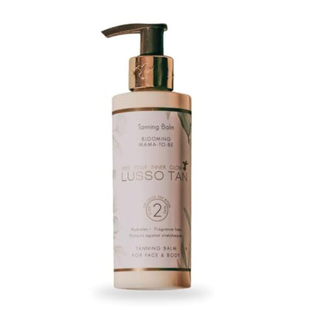 Pregnancy-Safe Self Tanner Lotion - By Lusso Tan. Helps Prevent Stretch Marks. Organic Vegan & Cruelty-Free False Tan with Vitamins. Gradual Fake Tan For Mamas-To-Be. Baby Shower Gift Ideas.