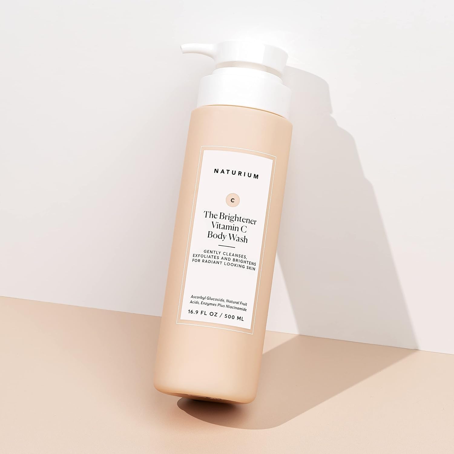 Naturium The Brightener Vitamin C Body Wash, Gentle Cleanser | 16.9 FL OZ / 500 ML