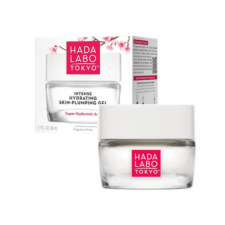 Hada Labo Tokyo - Intense Hydrating Skin-Plumping Gel Day & Night, with Super Hyaluronic Acid, for Age 18-39, 50 ml Jar (Pack of 1)