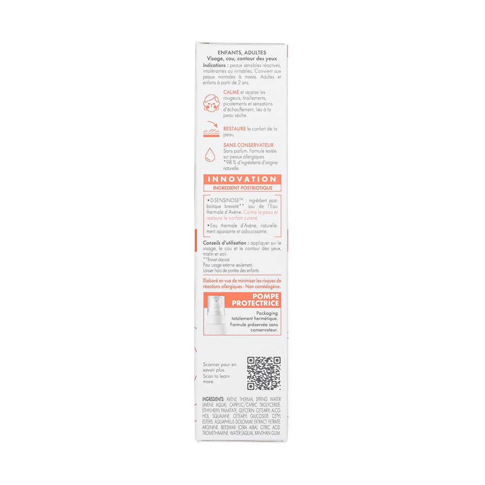 Avène Tolerance Control Soothing Skin Recovery Cream, for Hypersensitive,Dry Skin, Tube with Sterile Pump, 1.3 Fl Oz