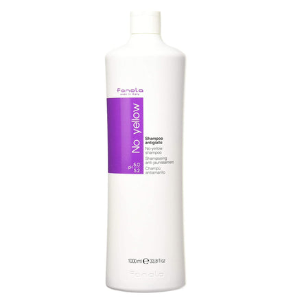 Fanola No Yellow Shampoo, Anti-Yellow Shampoo for Healthy and Vital Blonde Hair 1000 ml Unscented , Pack of 1