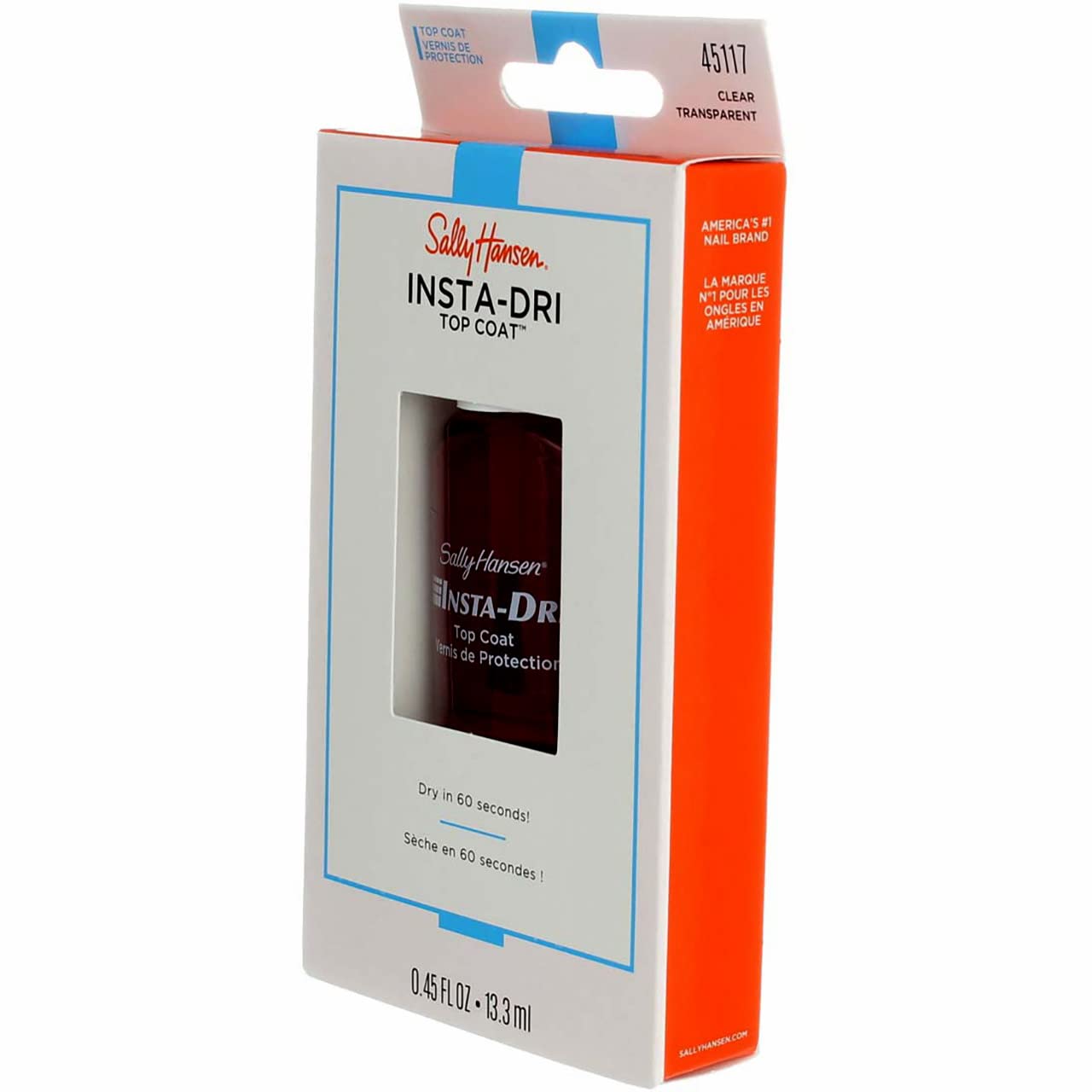 Sally Hansen Insta-Dri Topcoat Clear 0.45 Ounce (13.3ml)