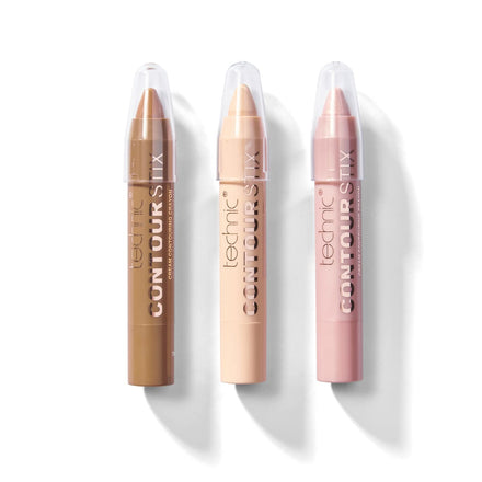 Technic Contour Stix Cream Contour Set - Pack Of 3 Contouring, Concealing and Highlighting Crayons - Ultra Creamy Formula To Shape, Define and Sculpt