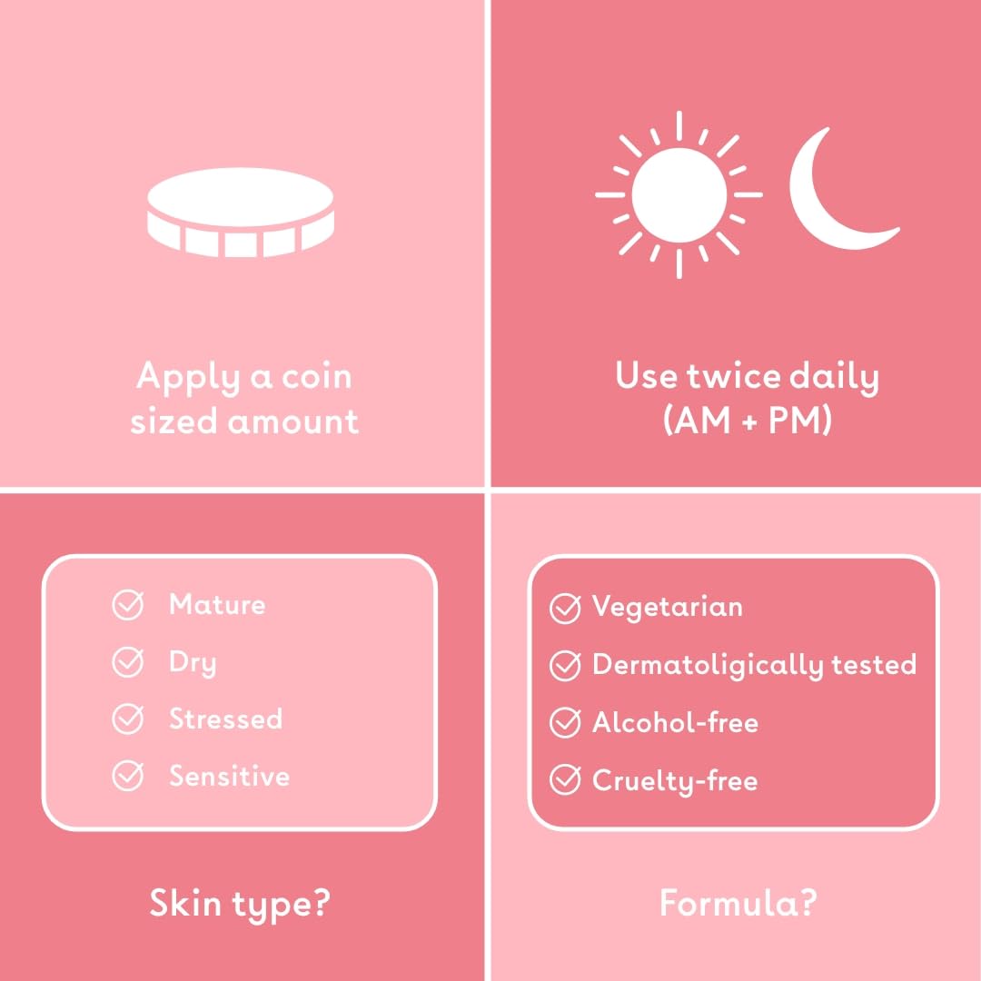 Q+A Collagen Face Cream (50g), Natural Skincare Anti-Ageing Face Care with plant-powered Collagen, Shea Butter and Magnesium, Hydrating and Firming Day Cream