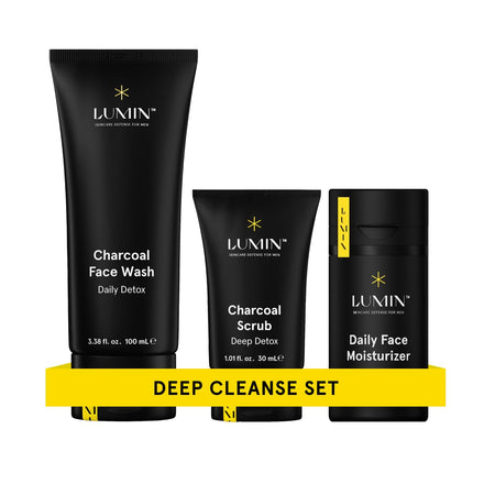 Lumin - Smooth Operator Detox Trio - Mens Skin Care Kit, Mens Face Care Kit for Men, Skincare Kit for Men, Skin Care for Men Gift Set, Face Skin Care for Men, Mens Facial Care