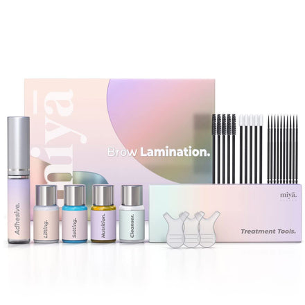 MIYA LASH | Brow Lamination Kit | Professional Eyebrow Lamination with Keratin | DIY Brow Lift Kit | Fuller, Thicker Brows for 6 weeks | Easy to Use | Includes Instruction, Treatment Tools & Brushes