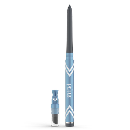 Prime Prometics PrimeEyes Glide Eyeliner for Mature Women – Waterproof, Long-Stay and Mess-Proof – Gel Cream Texture, Discreet Sharpener and Effective Smudger (Smoky)