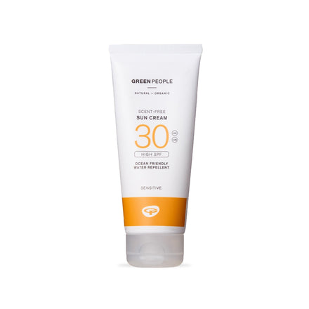 Green People Scent Free Sun Cream SPF30 - Natural Sunscreen for Face & Body - Suitable for Sensitive Skin - Non Comedogenic, Reef Safe, 200ml