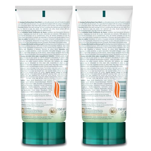 Himalaya Herbals Purifying Neem Face Wash Gel 150g (Pack of 2)
