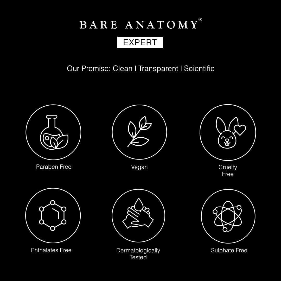 Bare Anatomy Expert Anti-Dandruff Shampoo | Targets Oily Scalp and Sheds Dry Flakes Clears Away Dandruff Flakes Relieves from Excessive Oil | 250 ml