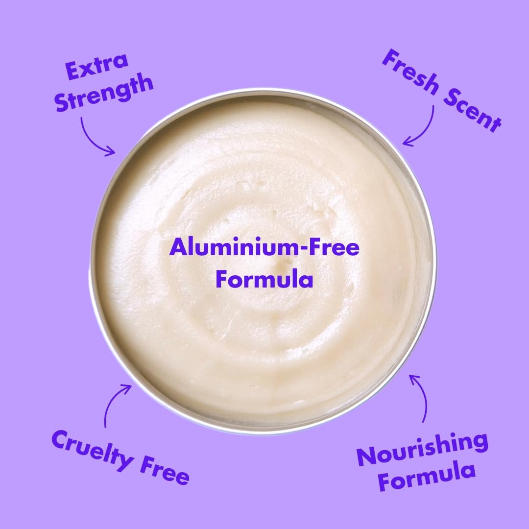 Awake Organics Natural Deodorant Balm - Moon Goo, 60g. Extra Strength. Lavender + Lemongrass. No Aluminium, Plastic Free, Cruelty Free. With Bicarb (Baking Soda) & Beeswax. Made in England.