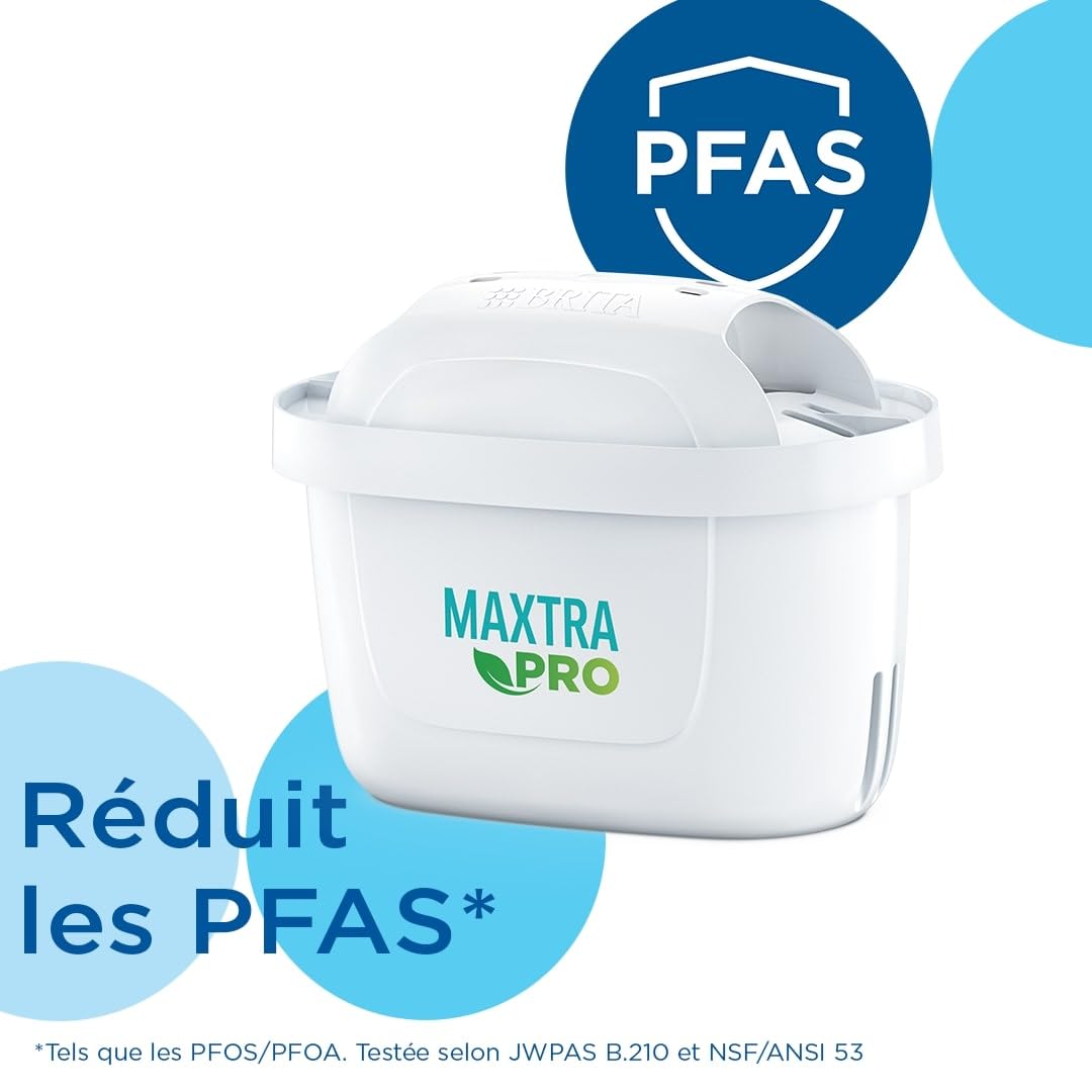 BRITA Jarra filtrante Marella Grafito (2,4L) incluye 3 cartuchos de filtro MAXTRA PRO All-in-1 - Reduce el sarro, el cloro, algunas impurezas y algunos metales