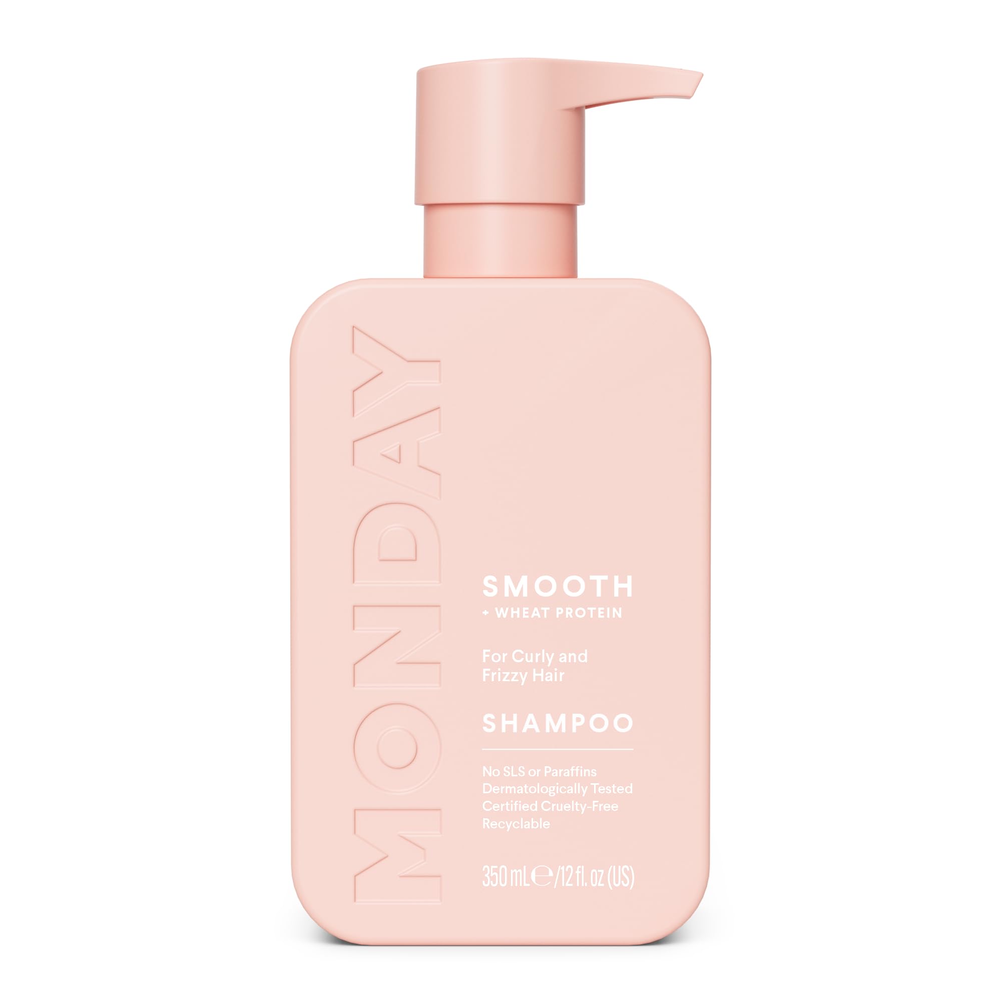 MONDAY Haircare 4 x 350 ml SMOOTH Shampoo with Wheat Protein & Avocado Oil for Frizz-Prone Hair