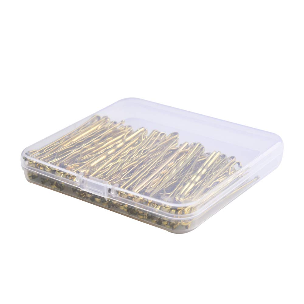 Blonde Bobby Pins, MORGLES 120 Pcs Hair Pins Hair Grips Blonde for Women with Box(5 cm/2.2 Inches)
