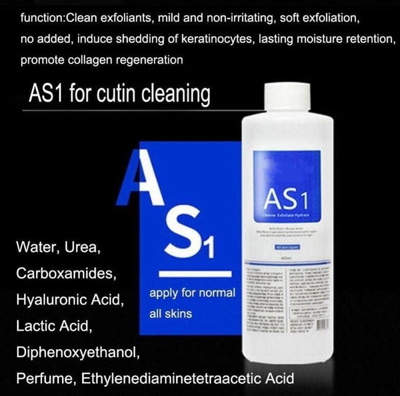 Facial Beauty Aqua Peel Solution 400ml Per Bottle Aqua Hydra Peeling Solution Face Cleansing Serum 3 Bottles and Moisturizing for Hydra aqual Peel Machine Solution AS1/SA2/AO3