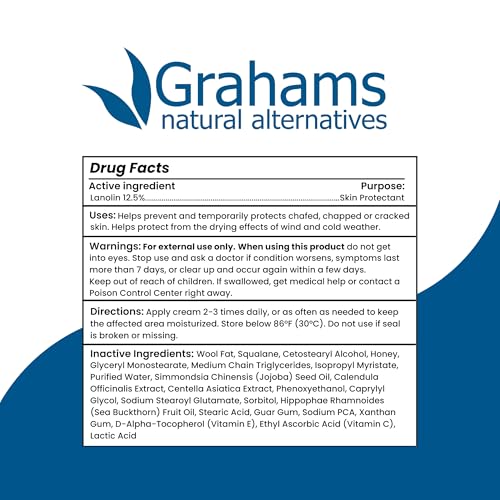 Grahams Natural C+ Eczema Cream - Clinically Proven Eczema Cream for Dry Skin, Inflammation, Dermatitis & Itchy Skin Relief for Adults - with Manuka Honey - Hypoallergenic & Steroid-Free (120g)