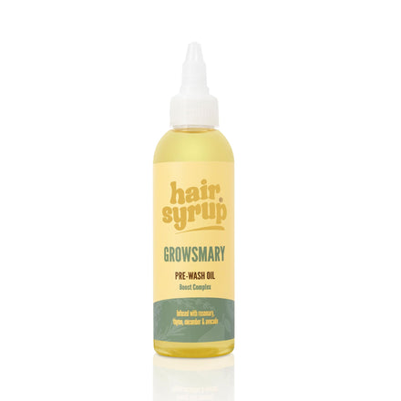 Hair Syrup | Rosemary Pre-Wash Hair Oil | Made with Rosemary, Thyme, Cucumber & Avocado | Nourish Your Scalp & Mind with Growsmary | Vegan | 100% Natural | 100ml