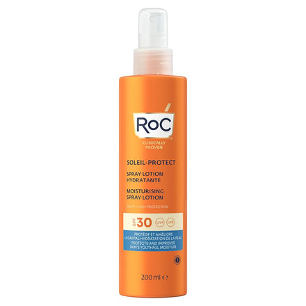 RoC Sun Cream Soleil-Protect, Moisturising Spray Lotion SPF 30 | for Sensitive Skin | 200 ml