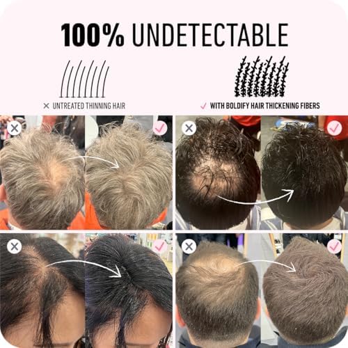 BOLDIFY Hair Fibres (56g) - Fill In Thinning and Fine Hair for an Instantly Fuller, Thicker Look - 14 Shades for Women and Men - Medium Brown