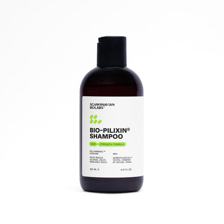 Scandinavian Biolabs Bio-Pilixin® Hair Strength Shampoo For Men | Strengthens Hair, Eliminates Greasiness, Balances Scalp, Dermatologically Tested, Made in Denmark, 250 mL / 8.8 Oz