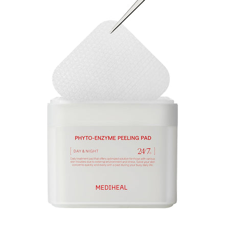 MEDIHEAL Phyto Enzyme Peeling Pad - Vegan Face Resurfacing Gauze Pads with LHA & Papaya Enzym - Pore Tightening Pads to Control Sebum - Exfoliating Pads for Dead Skin Cells, 90 Pads