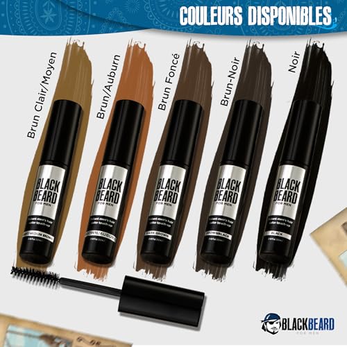 Blackbeard Brown Black - Temporary Colour for Mens Moustache Sideburns and Beard by Blackbeard