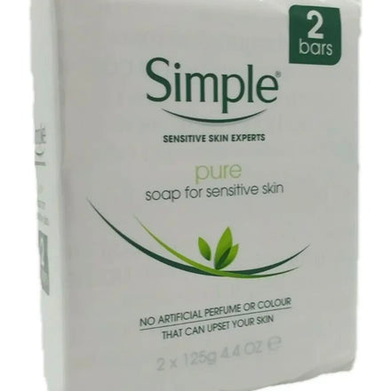 Simple Pure Soap Sensitive Skin Twin Pack 2x125G (Pack of 3)